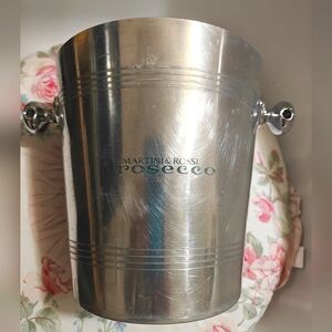 Vintage Aluminum Champagne Ice Bucket martini &rossi prosecco